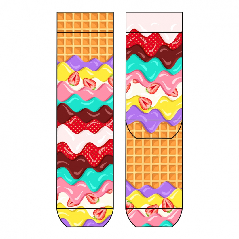 Cool 7 - Damen - Socken - Motiv - C0784